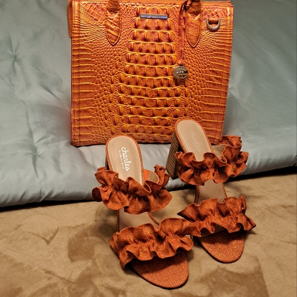 Dressy Orange Sandals - Picture 4 of 4